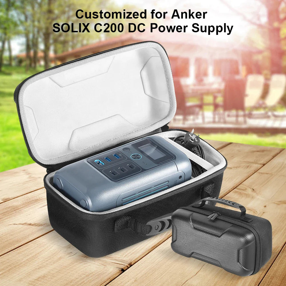For Anker SOLIX C200 DC Power Bank Station Outdoor Power Storage Box 60000mAh Portable Generator Hard Travel Case Storage Bag-2